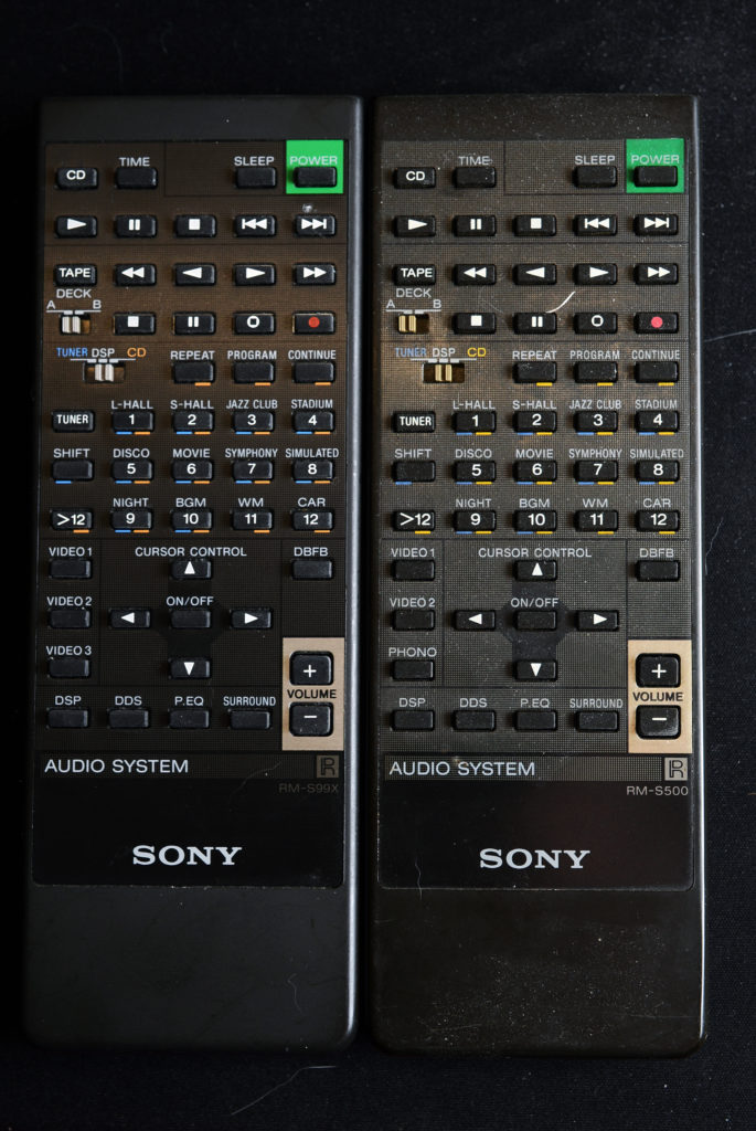 SONY RM-S99X RM-S500 remote control